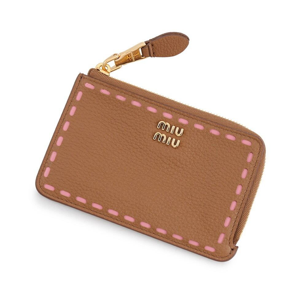 Miu Miu Miu business card holder/card case, calf leather, 5MB066. wallet, wom...